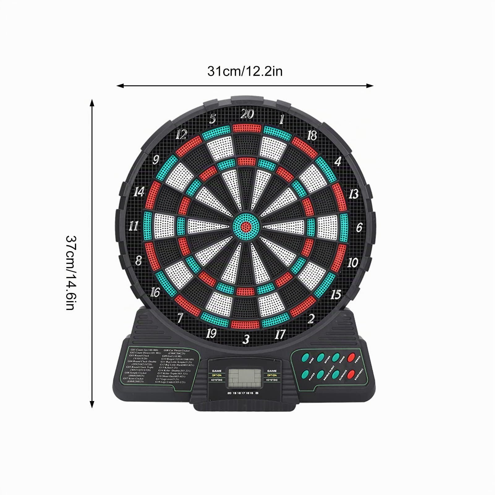 Tablero de Dardos electrónico,Tablero de Dardos Digital con área de Destino de puntuación automática,con Pantalla LCD,admite hasta 8 Jugadores,18 Juegos y 159 Opciones,para público,hogar,Oficina