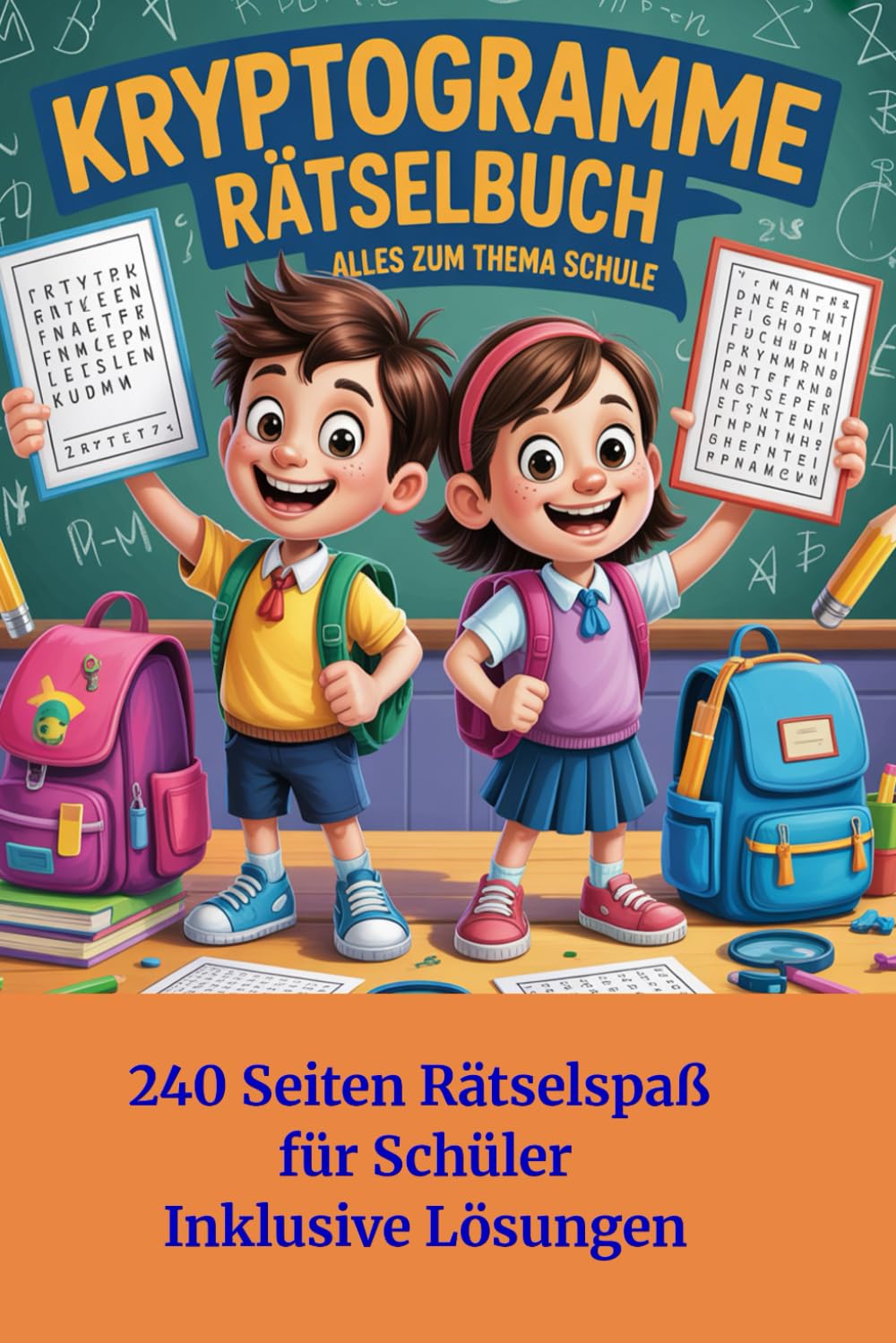 Kryptogramm Rätselbuch: Alles zum Thema Schule