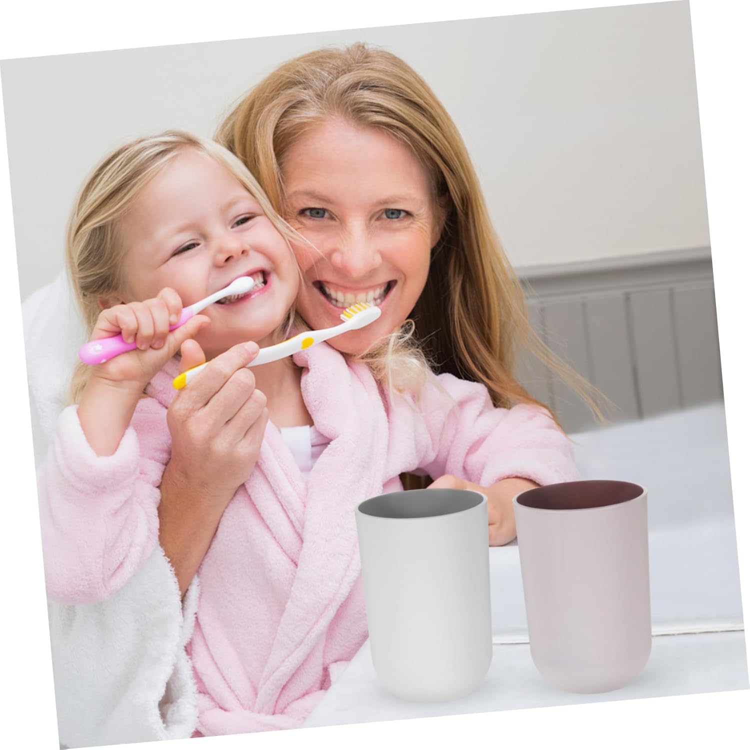 Ciieeo 10pcs Bathroom Toothbrush Cup Dual Reusable Mouthwash Cups for Home Use Lightweight Drinking for Water Juice