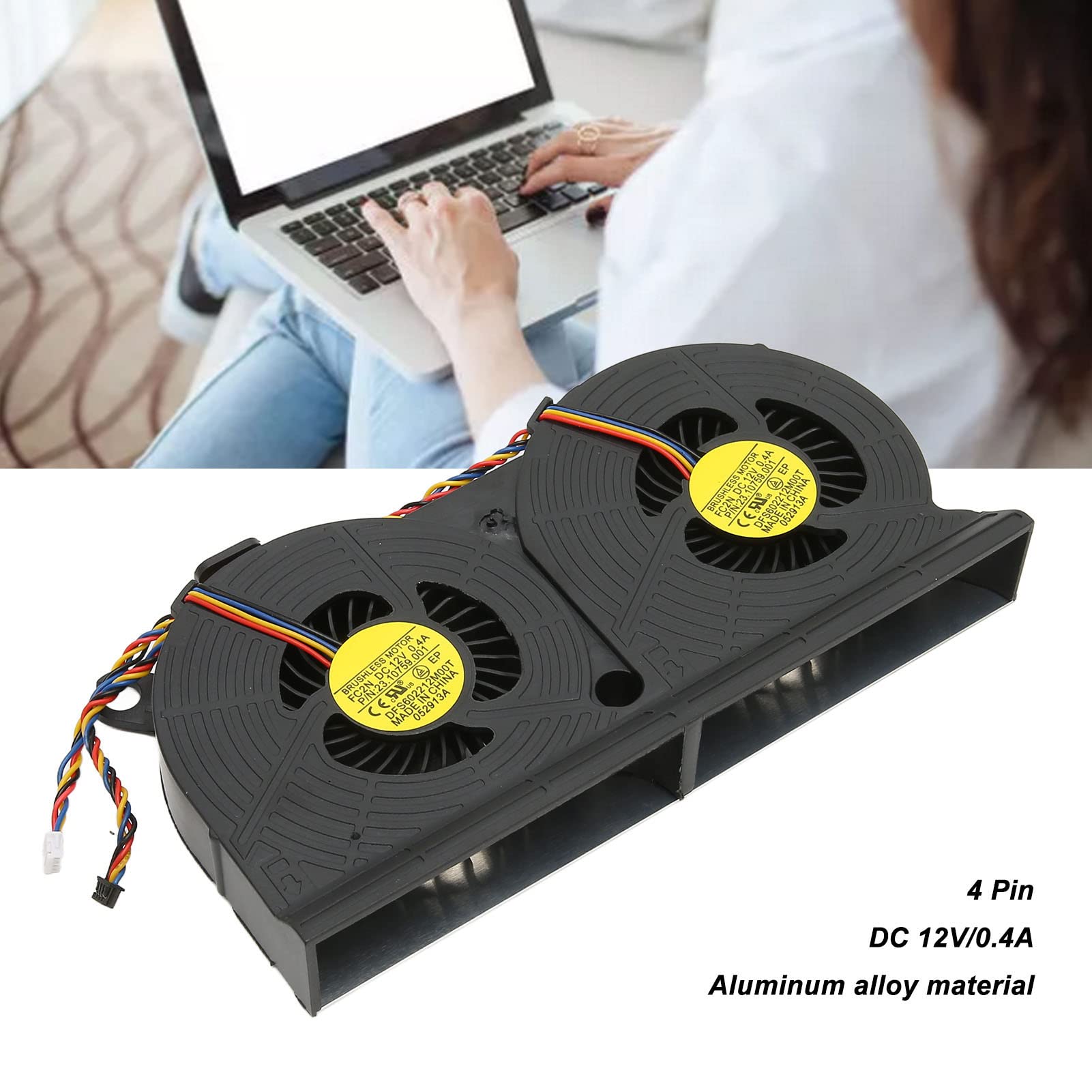 Ventola CPU per EliteOne 800 G1 705 G1, Ventola di Raffreddamento per PC Multifunzione a 4 Pin 733489-001 DFS602212M00T, DC 12V/0.4A