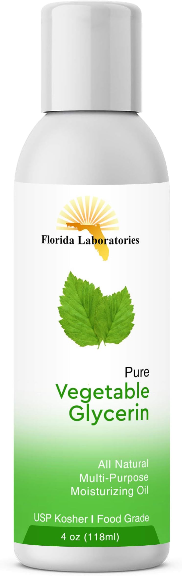Florida Laboratories, Inc. One Bottle 4 oz of Vegetable Glycerin USP VG Kosher VG 99.9% Pure Food Grade
