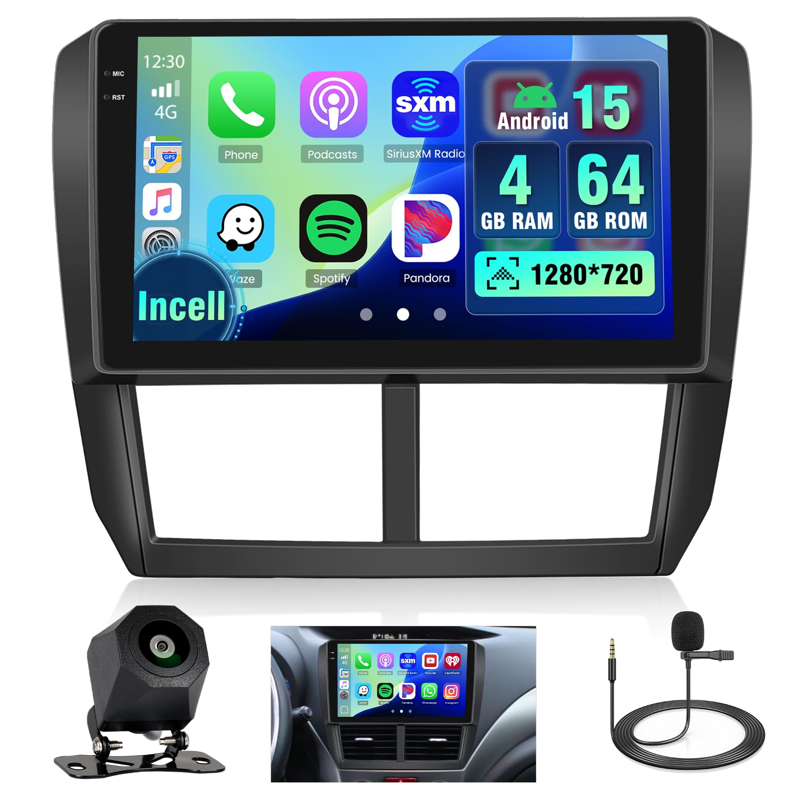 パーツ BOUWOIMA IN-DASH MULTIMEDIA 4Core 4G+64G Amazon.com: 4G+64G Android 15 Car Stereo for Subaru Forester