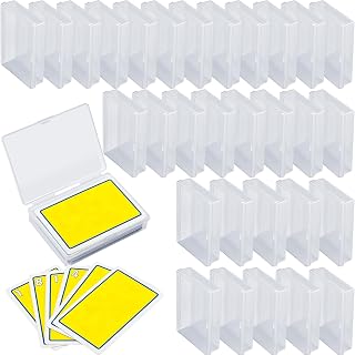 Queekay 10 Stücke Spielkarten Box Sammel Kartenhülle Karten Aufbewahrung Organisator 3,8 x 2,7 x 0,8 Zoll Durchsichtige Kartenhülle Leere Plastik Aufbewahrungsbox für Spielkarten