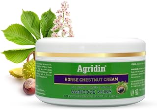 Horse Chestnut Cream for Legs & Body – Varicose Veins Relief, Anti-Swelling, Circulation Support – Enriched with Rosemary & Orange Oils – 150ml / 5.07 fl oz