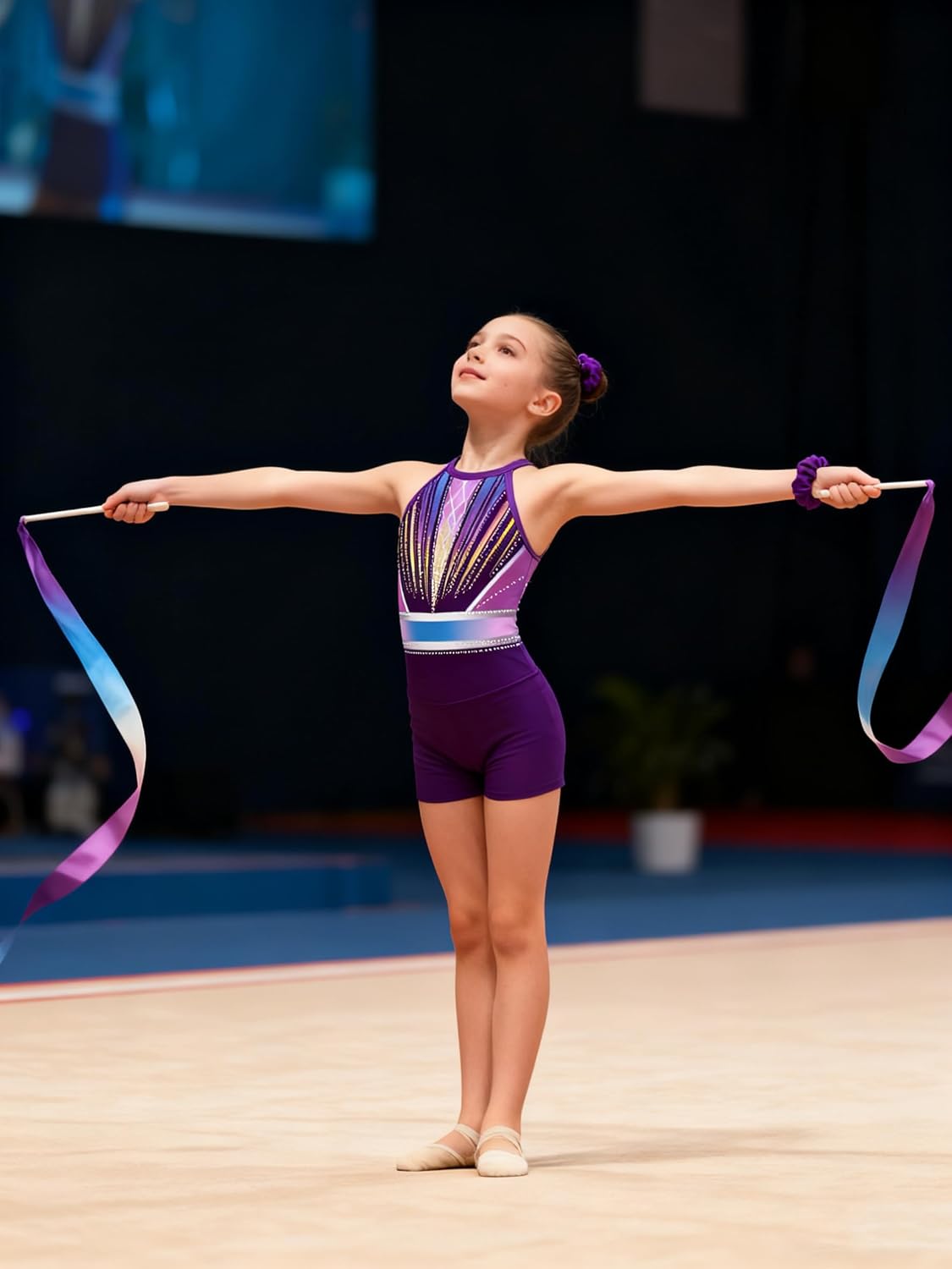MOLLDAN Gymnastics Leotard for Girls Halter Neck Biketard Unitard Tumbling Activewear for Kids,No Diamond - Image 4