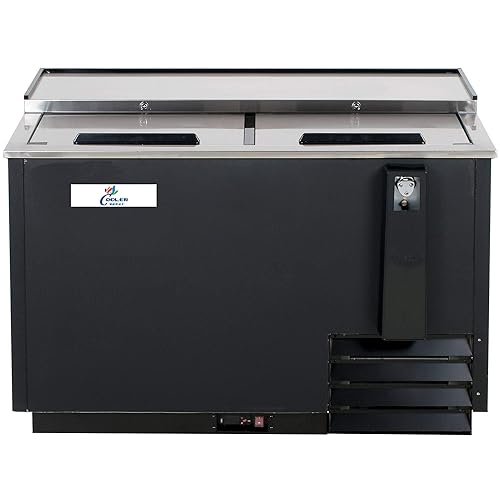 Horizontal Bottle Cooler Deep Well 50” Two 2 Door Commercial