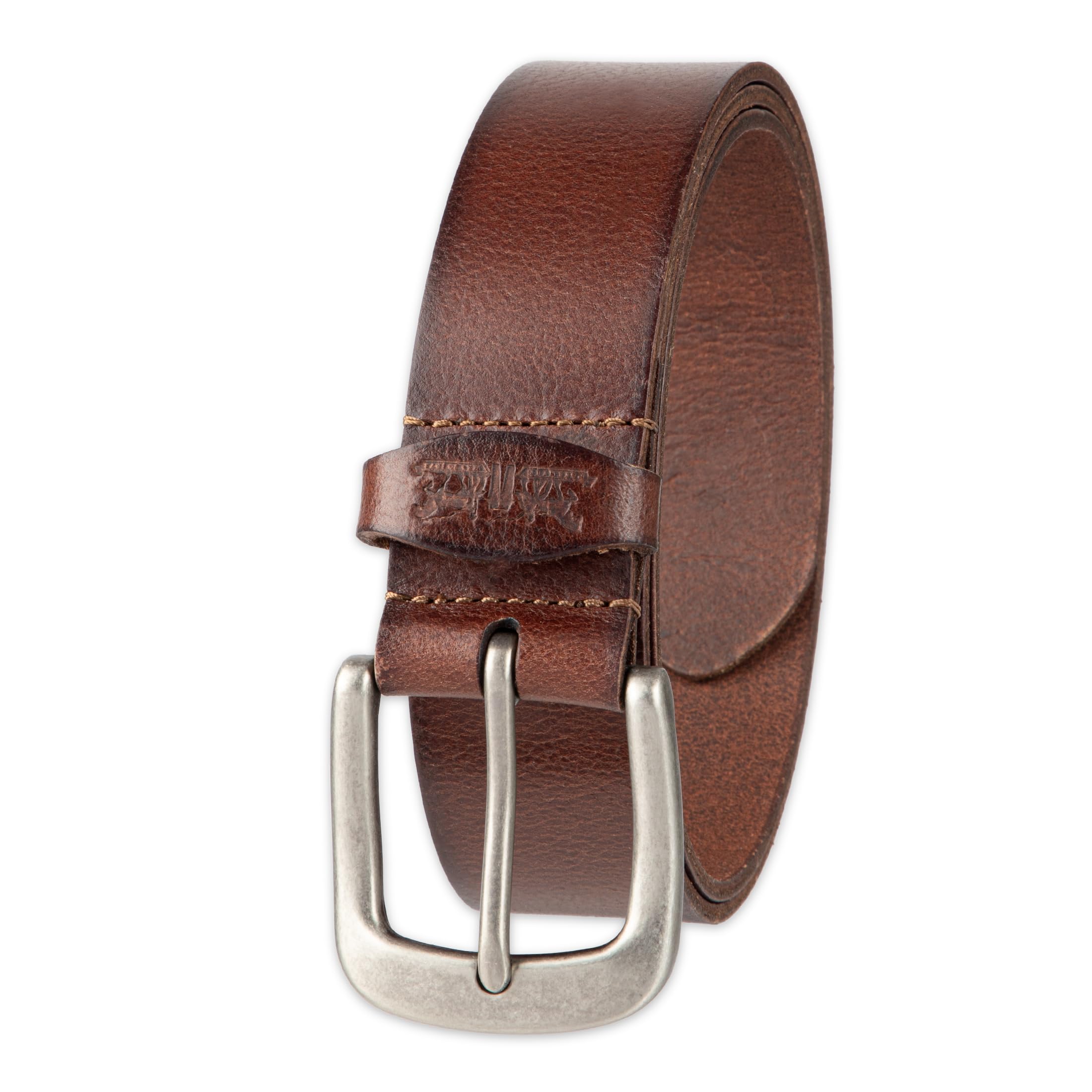 Men's Brown and Tan Casual Leather Belt - Jeans, Everyday Wear