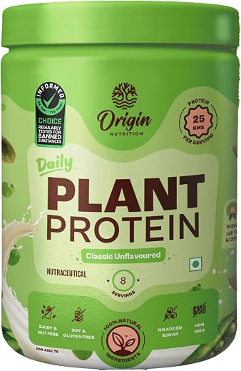 Origin Nutrition 100% Natural Plant Based Protein Powder, Ranked Best Vegan Protein by Independent Scientific Research, Ea...