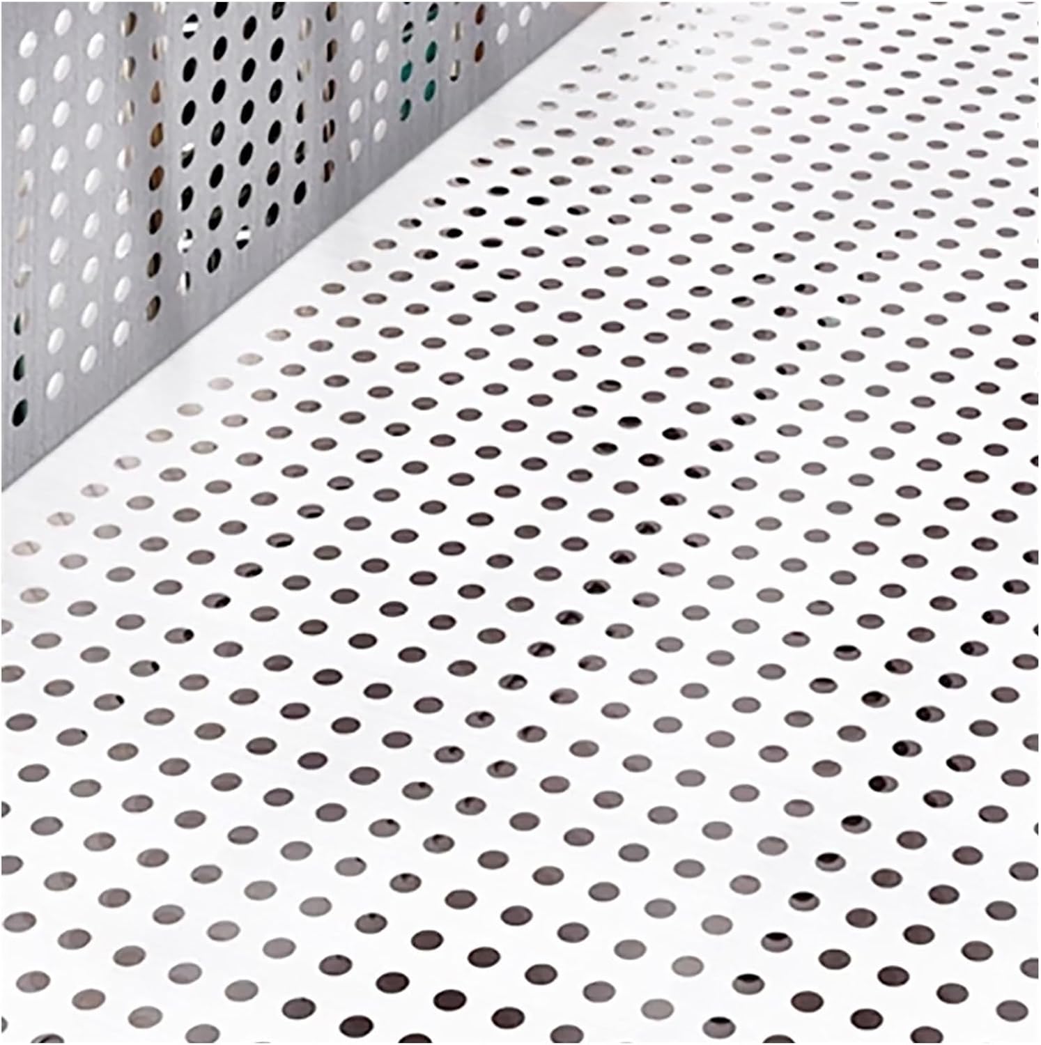 304 Stainless Steel Perforated Plate, 8mm Decorative Mesh Sheet, Metal Screen with Ties & Gloves, Durable & Versatile for Home & Industrial Use (54x1000cm)