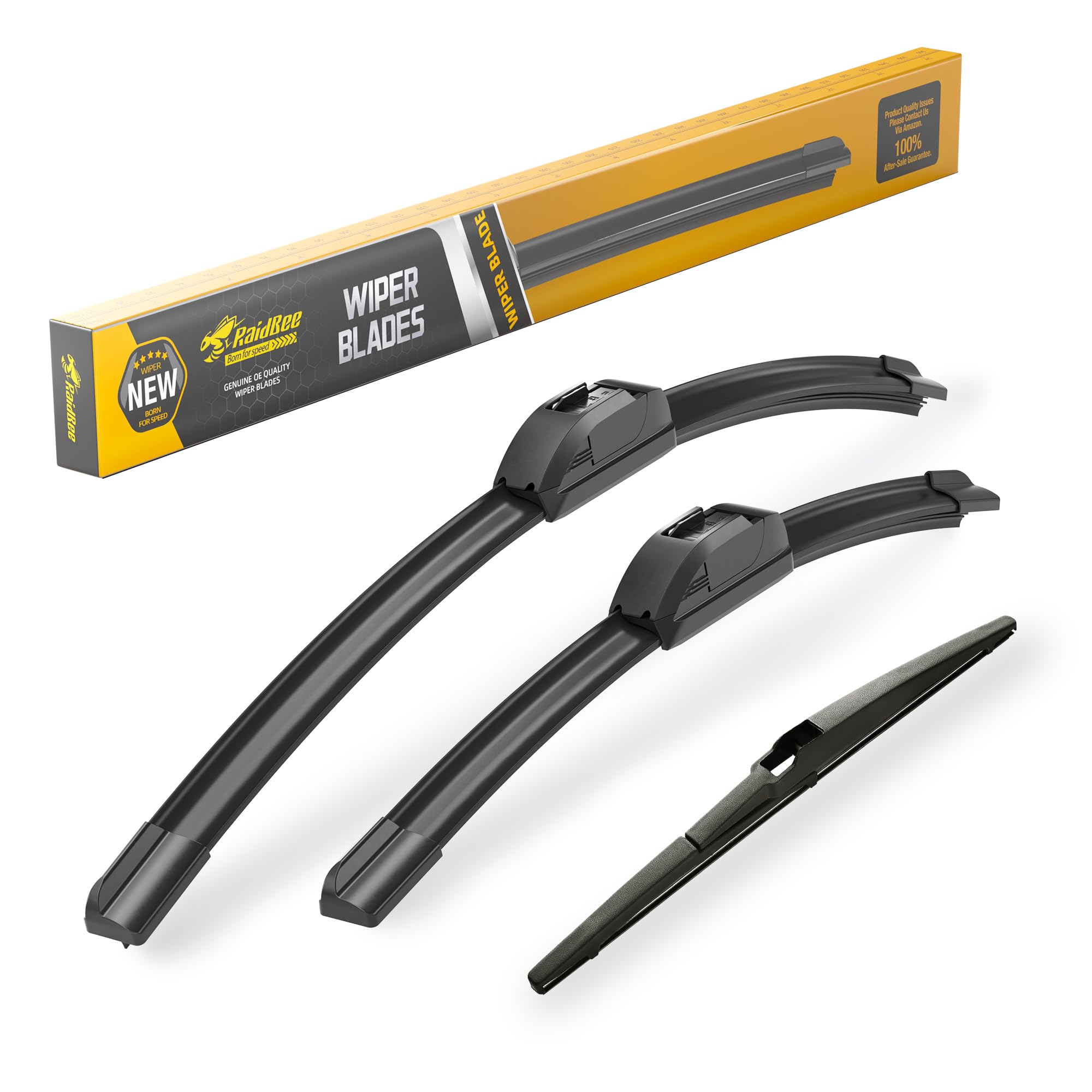 Raidbee® 26"+16" Windshield Wiper Blades with 11" Rear Automotive Replacement Set for Hyundai Santa Fe 2019 2020 2021 2022 2023/Kia Sorento Sportage 2016-2021 2022 – Genuine OEM Quality (Set of 3)
