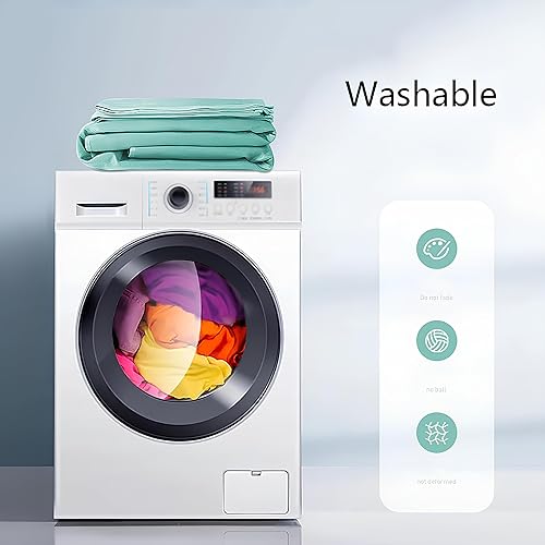 Miniatura 7 de SIELUNO Funda protectora contra el polvo de muebles para cama, tamaño King, protector de colchón, sábanas planas, funda protectora de muebles