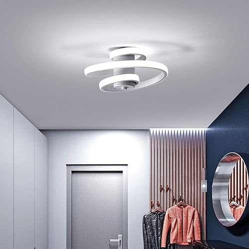 Miniatura 4 de Xuthusman Lámpara de techo moderna LED de acrílico para sala de estar, dormitorio, lámpara de montaje empotrado, elegante accesorio de pasillo de 19