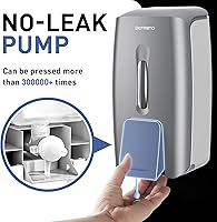 Vista 3 de Commercial Soap Dispenser Wall Mount Manual Pump Hand Soap Dispenser 800ml Gel Liquid Hand Sanitizer Dispenser Self Adhesive for Home Bathroom