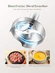 Reemix Immersion Blender Handheld, 5-in-1 Set de mélangeur à main électrique avec arbre de mélange en acier inoxydable, fouet, lait frère, coupe et bécher, mélangeur de bâton pour soupe, smoothies, sauces, aliments pour bébés