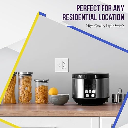 Miniatura 6 de ENERLITES Interruptor de luz de palanca de 4 vías, cuatro vías, cableado lateral, solo cable de cobre, tornillo de puesta a tierra, grado