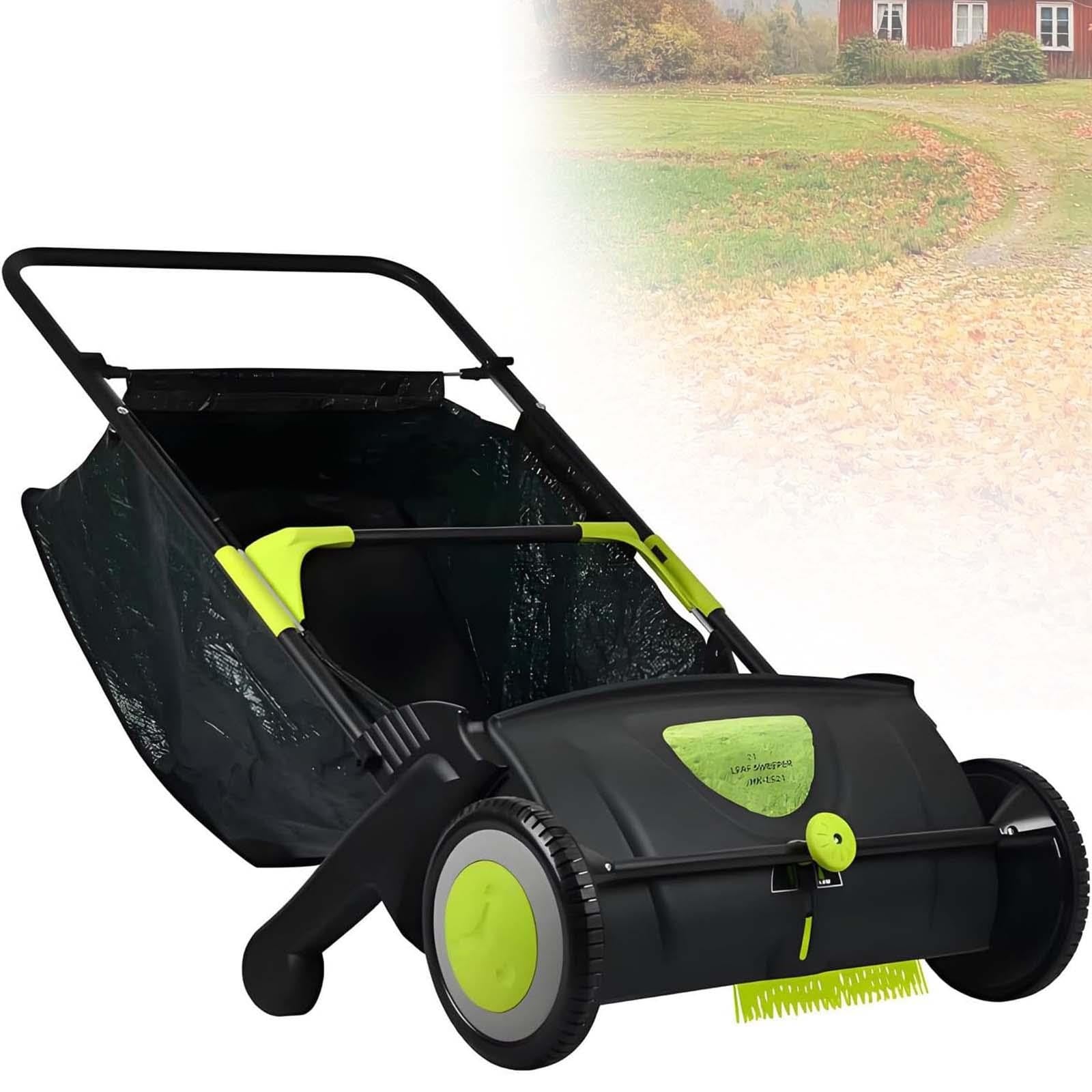 Barredora De Césped De 100 L, Fácil De Usar Y Ajustable