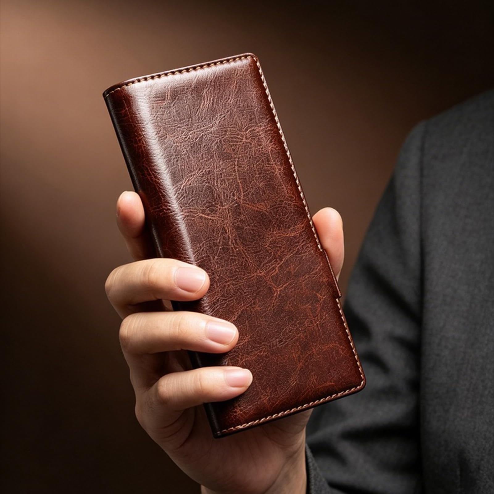 Custodia Per Samsung Galaxy Z Fold 8 Ultra, Anti-Impronta Pelle Vera Case
