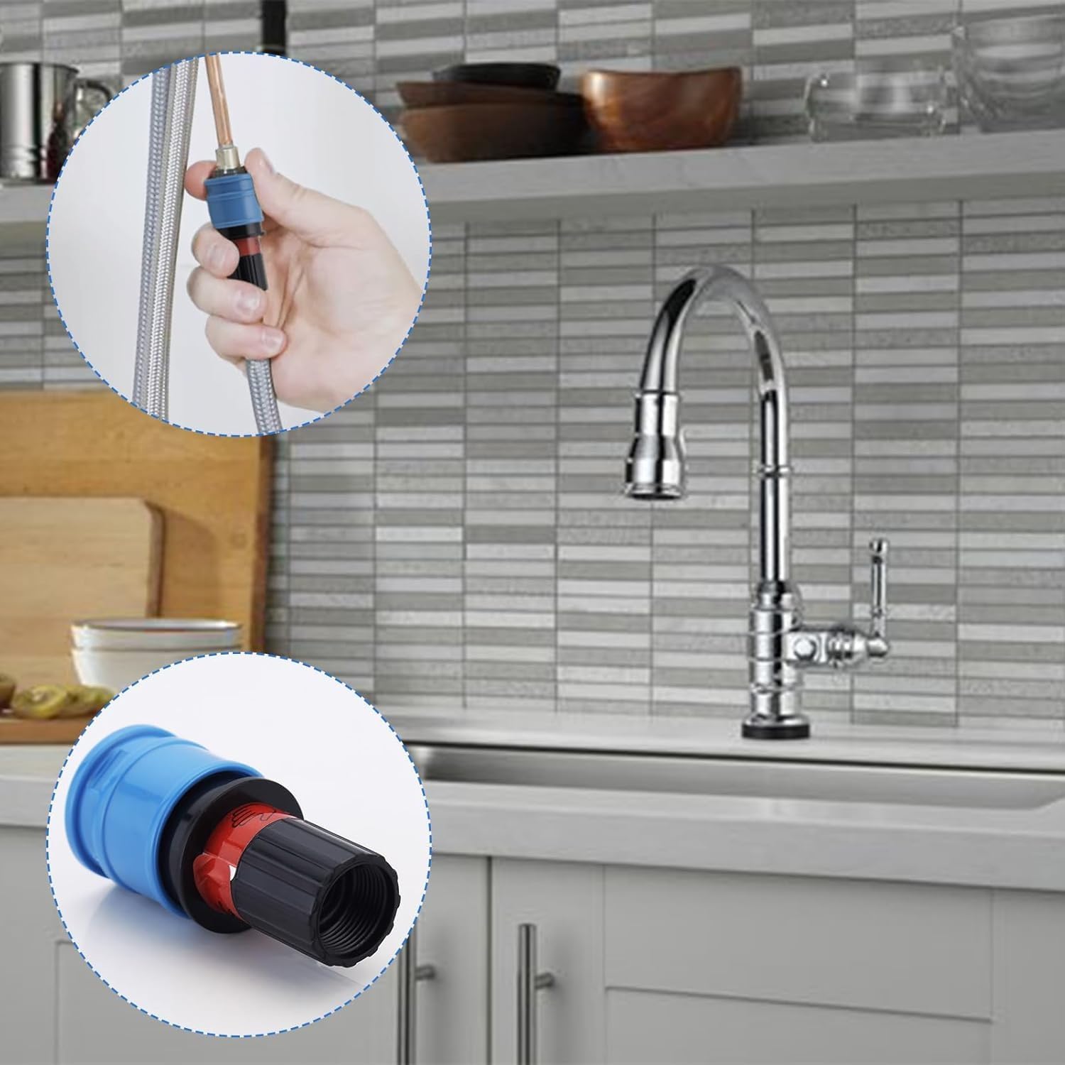 Raccord rapide 1/5,1 cm compatible avec Grohe 46138000 Taille unique pour tous