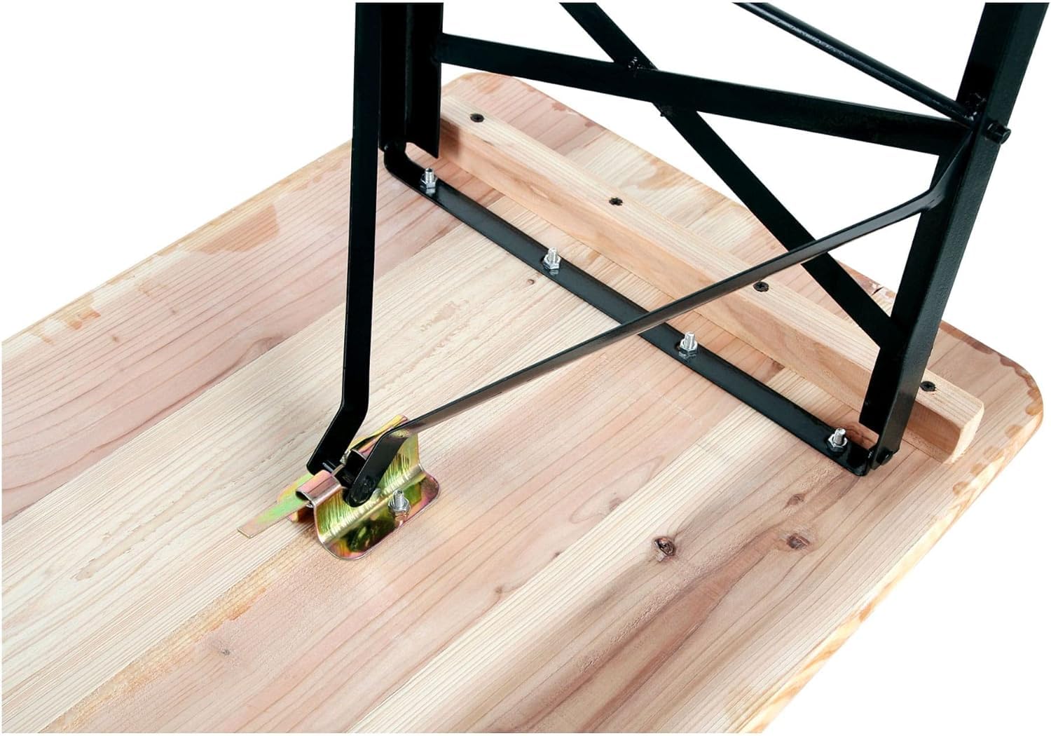 Set Birreria Tavolo + 2 Panche in Legno Naturale Richiudibile Salvaspazio 80x220 cm