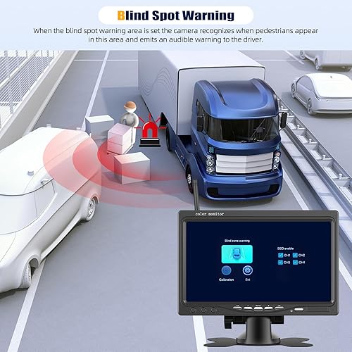 Miniatura 3 de Sistema de cámara inalámbrica de respaldo para vehículo, monitor de cámara inversa de 7 pulgadas con IP69 impermeable visión nocturna cámara de