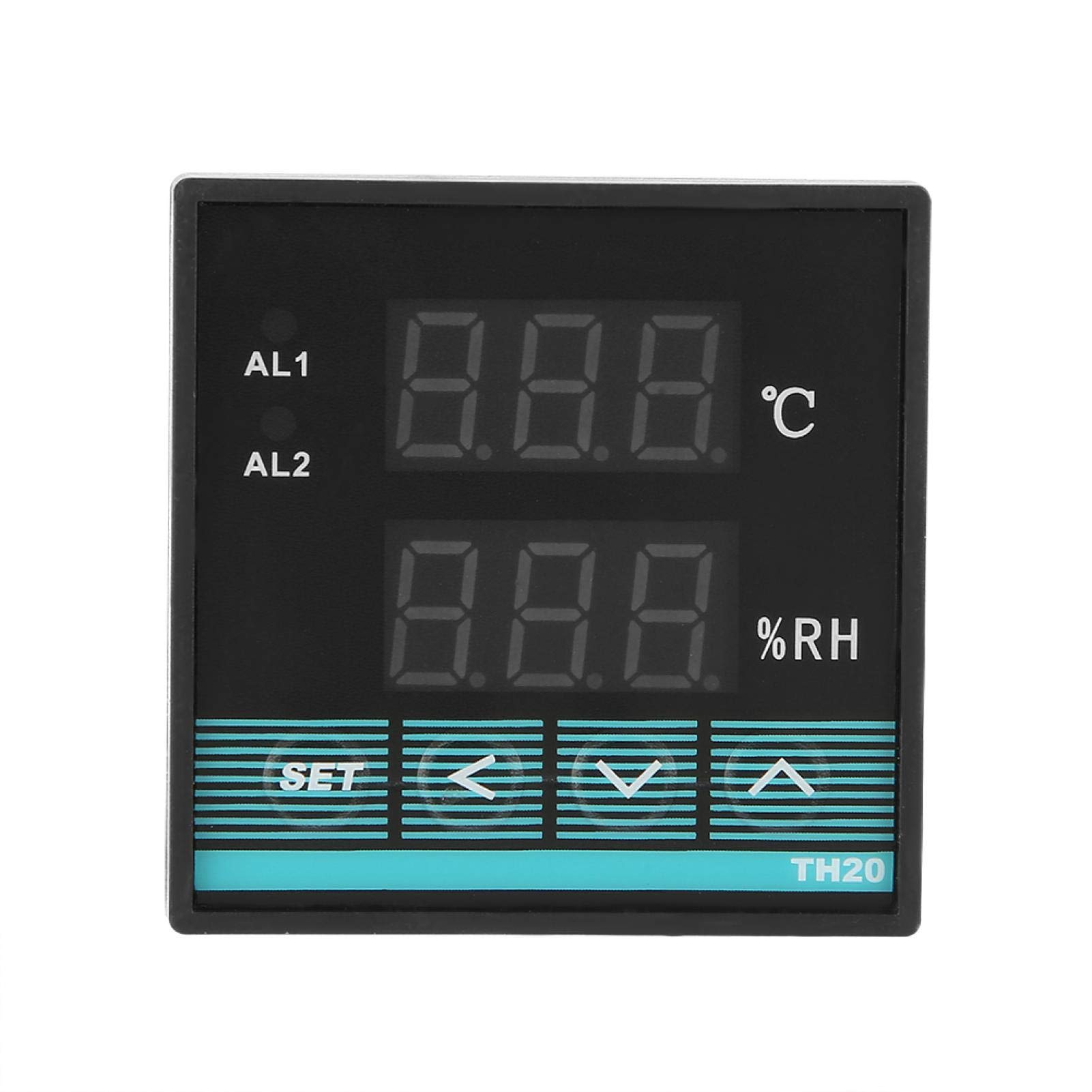 Controlador de temperatura, termostato controlador digital de temperatura y humedad con salida de relé -19,9 ℃ ~ 80,0 ℃ 0,0~99,9 ％ RH para gabinete de distribución