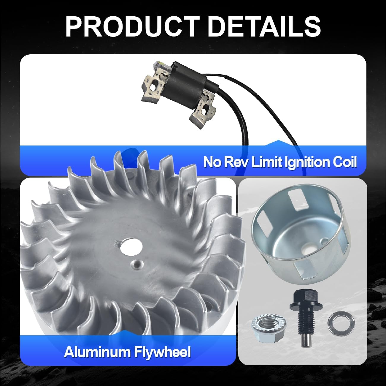 Aluminum Flywheel 10krpm With No Rev Limit Ignition Coil For Predator 212cc Hemi Only Engine Mini Bike Go Kart