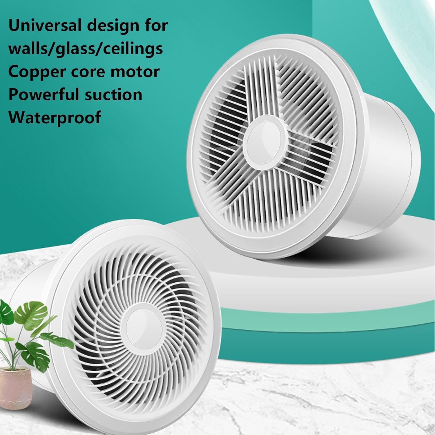 Fan Bathroom Exhaust, Wall Mount Extractor, Efficiency Powerful Aid with Sturdy Build, Device for Kitchen Basement Household Window Attic Garage Office Bedroom Living Room