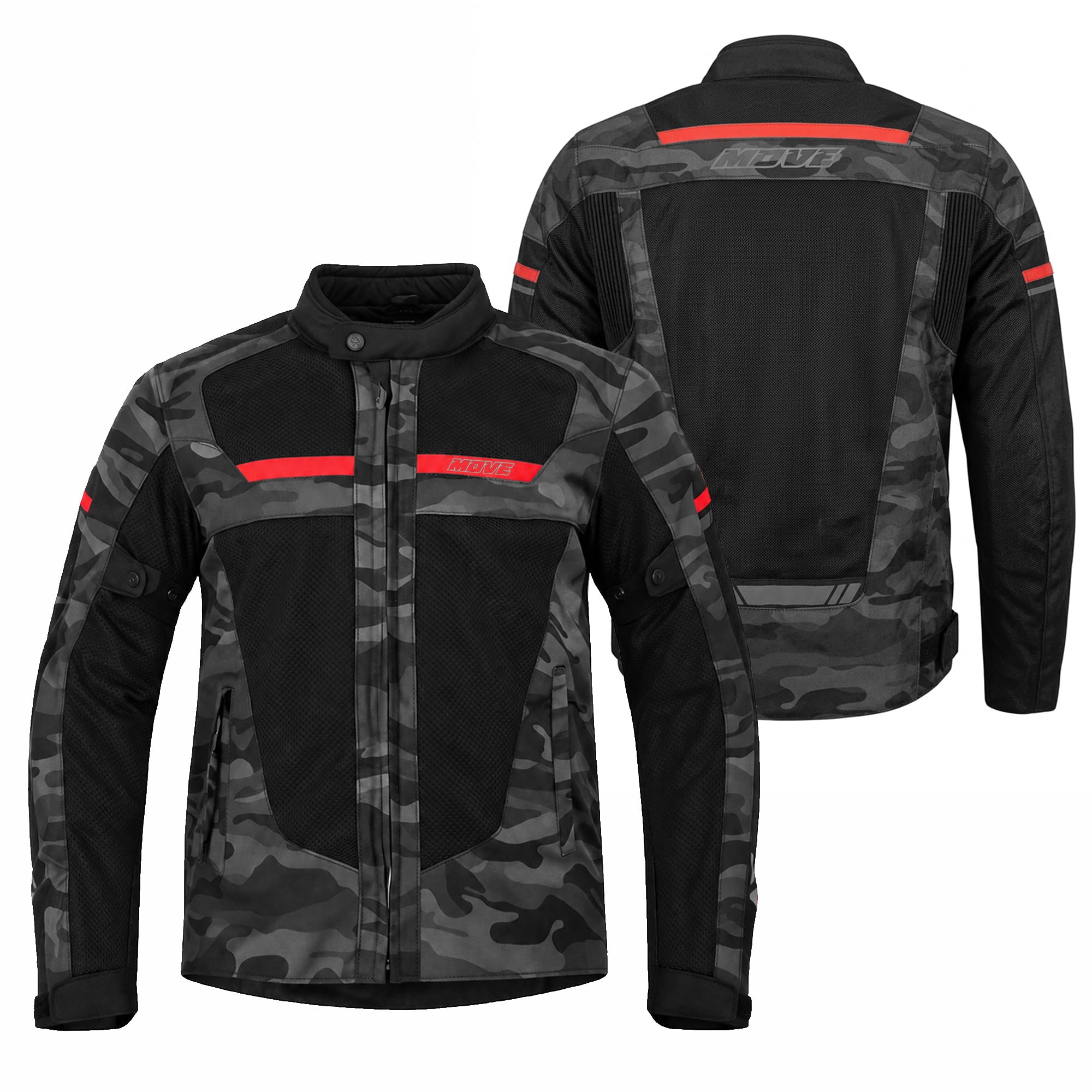 Giacca Moto Estiva Uomo in Rete Mesh Traspirante con Protezioni CE, Giacca Touring Scooter Leggera, Ventilata per Estate