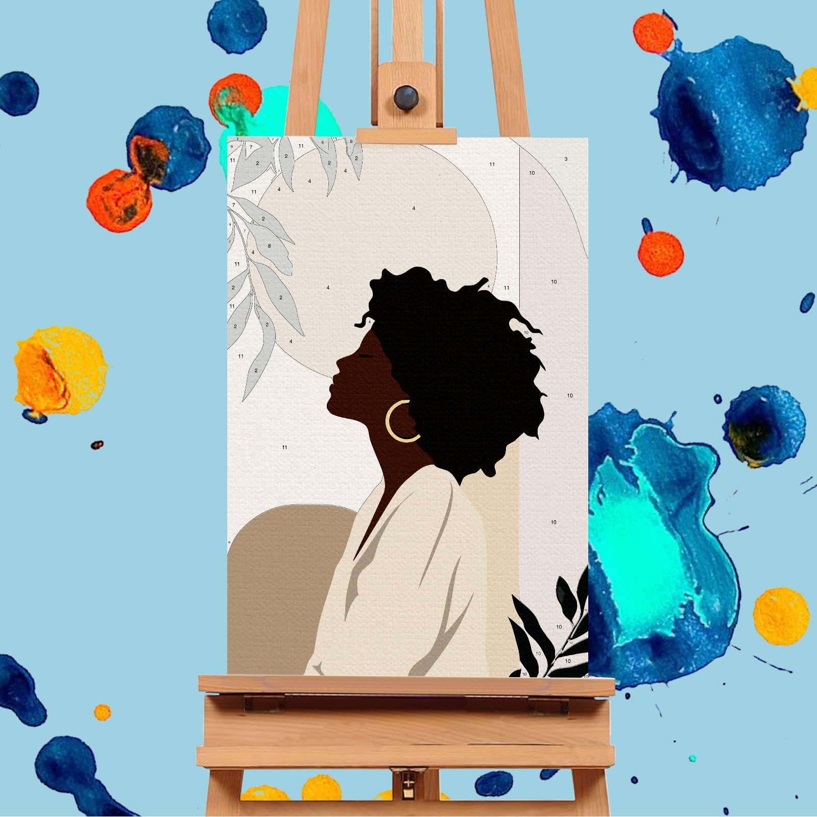 Paint by Numbers Kit for Adults - 6 Black Women Portraits -4