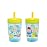 Zak Designs 15oz Cocomelon Kelso Tumbler Set, Leak-Proof Screw-On Lid with Straw Made of Durable Plastic and Silicone, Perfect Bundle for Kids