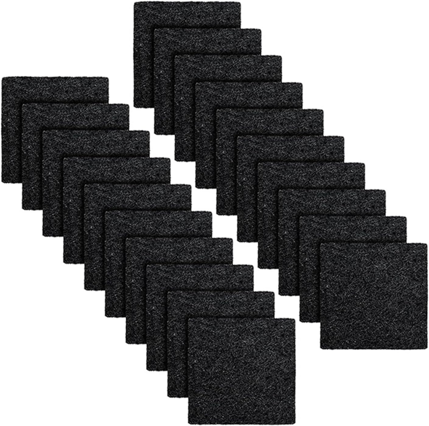 20 Packs Odor Absorbing Filter Refills for Trash Cans Garbage Can Deodorizer Indoor Absorber Black One Size