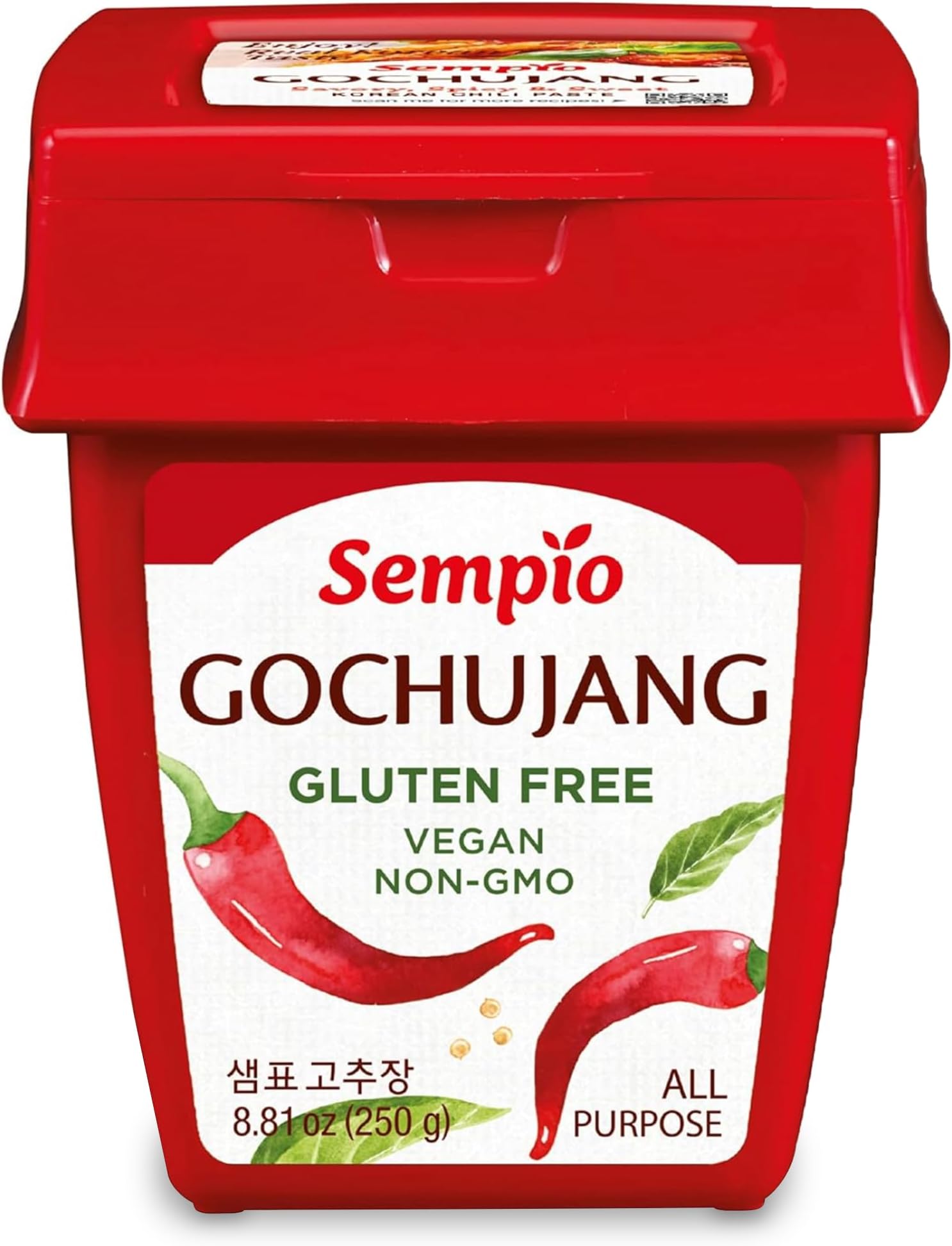 Sempio Gochujang Hot Pepper Paste Korean Chili Paste Gluten Free 250g Chilli & Hot Pepper Sauce