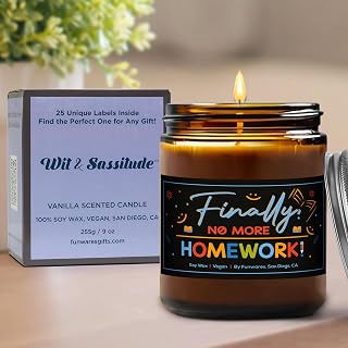 Vanilla Soy Candle for Calm & Connection – Clean, Non-Toxic, Vegan & Sustainable – 50+ Hour Burn in Recycled Glass – Elevate Mood, Soothe Stress, Anchor Mind & Mood – Graduation Collection
