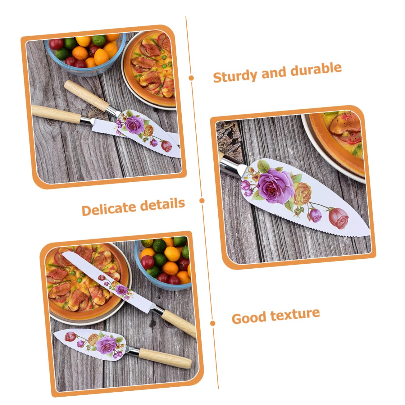 Sosoport 1Set Stainless Steel Cake Pizza Shovel Cake Cutting Tool for Weddings Parties Easy to Clean Design for Serving Cakes and Pizzas