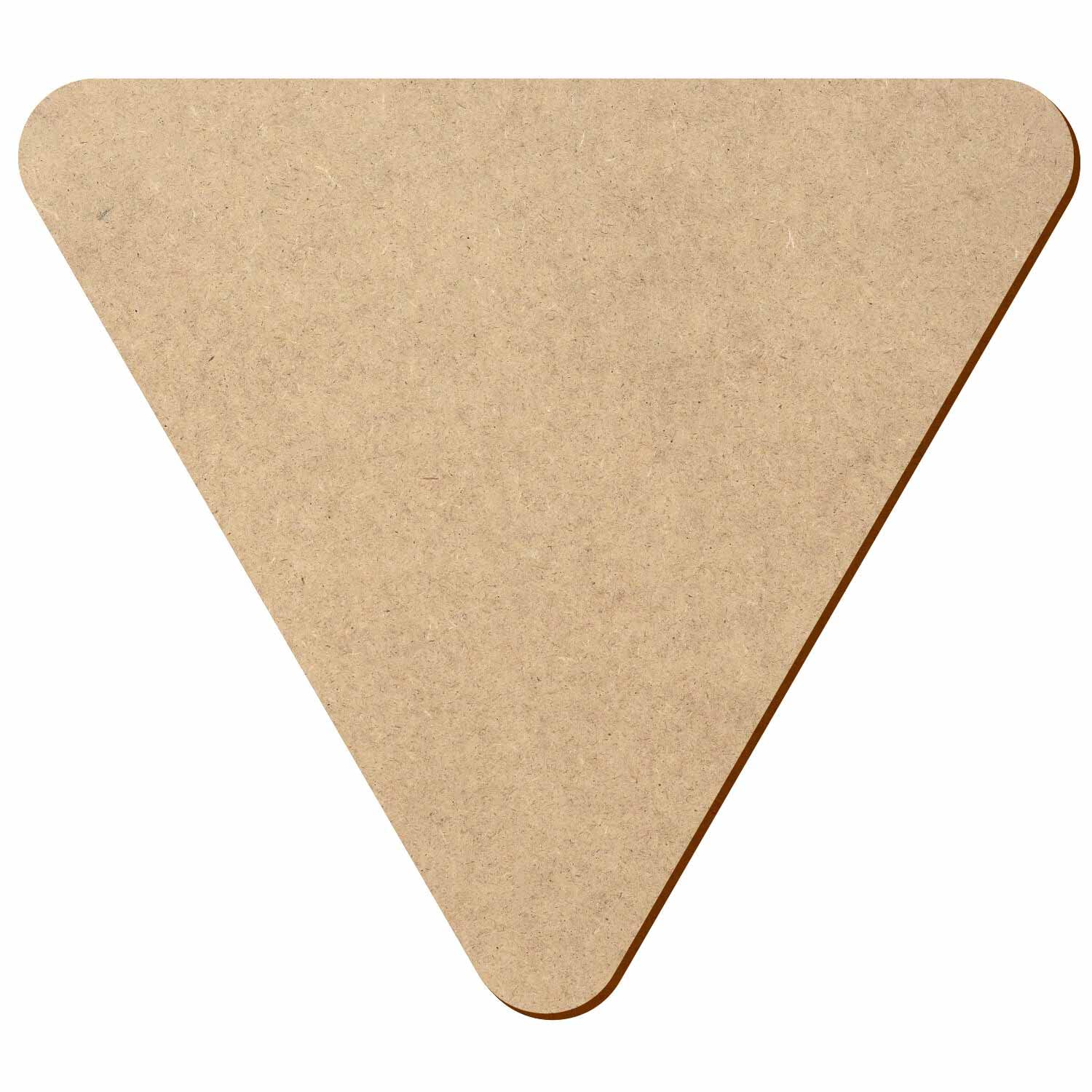 Triángulo de madera MDF con esquinas redondeadas, decoración artesanal, 5-50 cm, paquete con 10 unidades, ancho: 33 cm