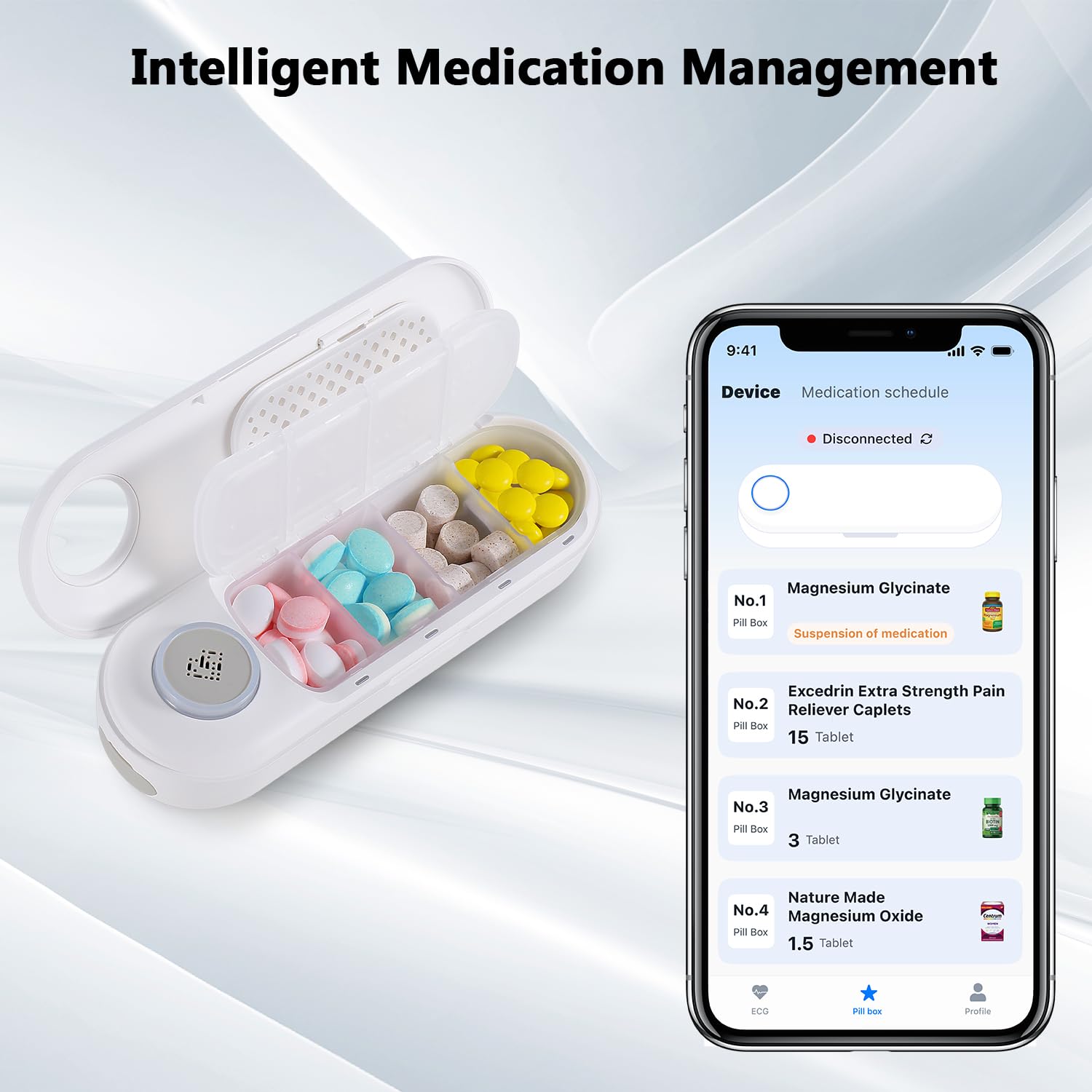 Dispositivo di monitoraggio della frequenza cardiaca Monitor Bluetooth portatile per forma d'onda ritmica, dispositivo per uso personale compatibile con iOS e Android