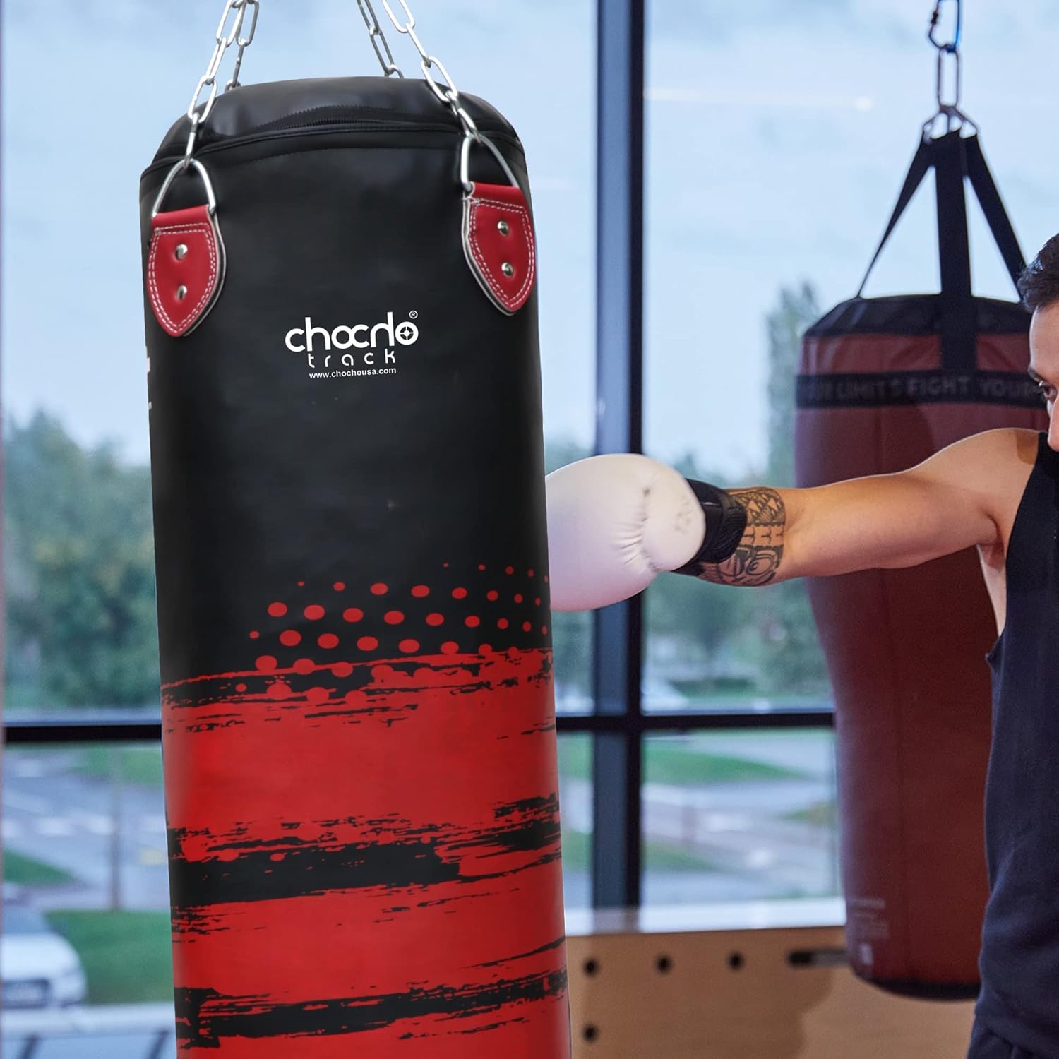 ChoCho Track Unfilled Punching Bag for MMA Muay Thai Kick Boxing Bag for Men & Women Heavy Training Gym Workout Bag