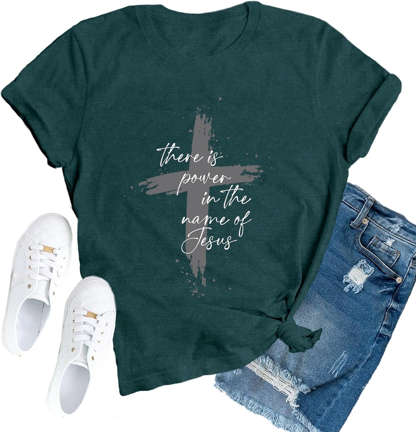 Jesus Shirts for Women Christian Love Like Jesus T-Shirt Faith Religious Tees