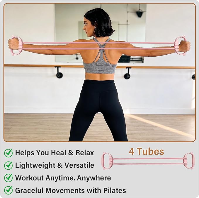 Kit Pilates Home, Anillo 15 Pulgadas, 2 Pelotas, 2 Masaje, 3 Bandas miniatura 5