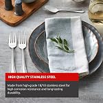 Lagostina Siena 20pc Serving Dinner Flatware Set, Stainless Steel Cutlery, 5-Pieces (Salad Fork, Dinner Fork, Dinner Knife, Dinner Spoon and Tea Spoon), Silver