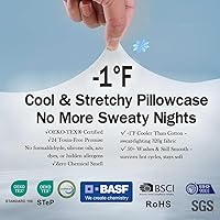 Vista 6 de Almohada cervical para cuello de espuma viscoelástica, suave y ergonómica para aliviar el dolor de cuello, funda de almohada sin cremallera de seda