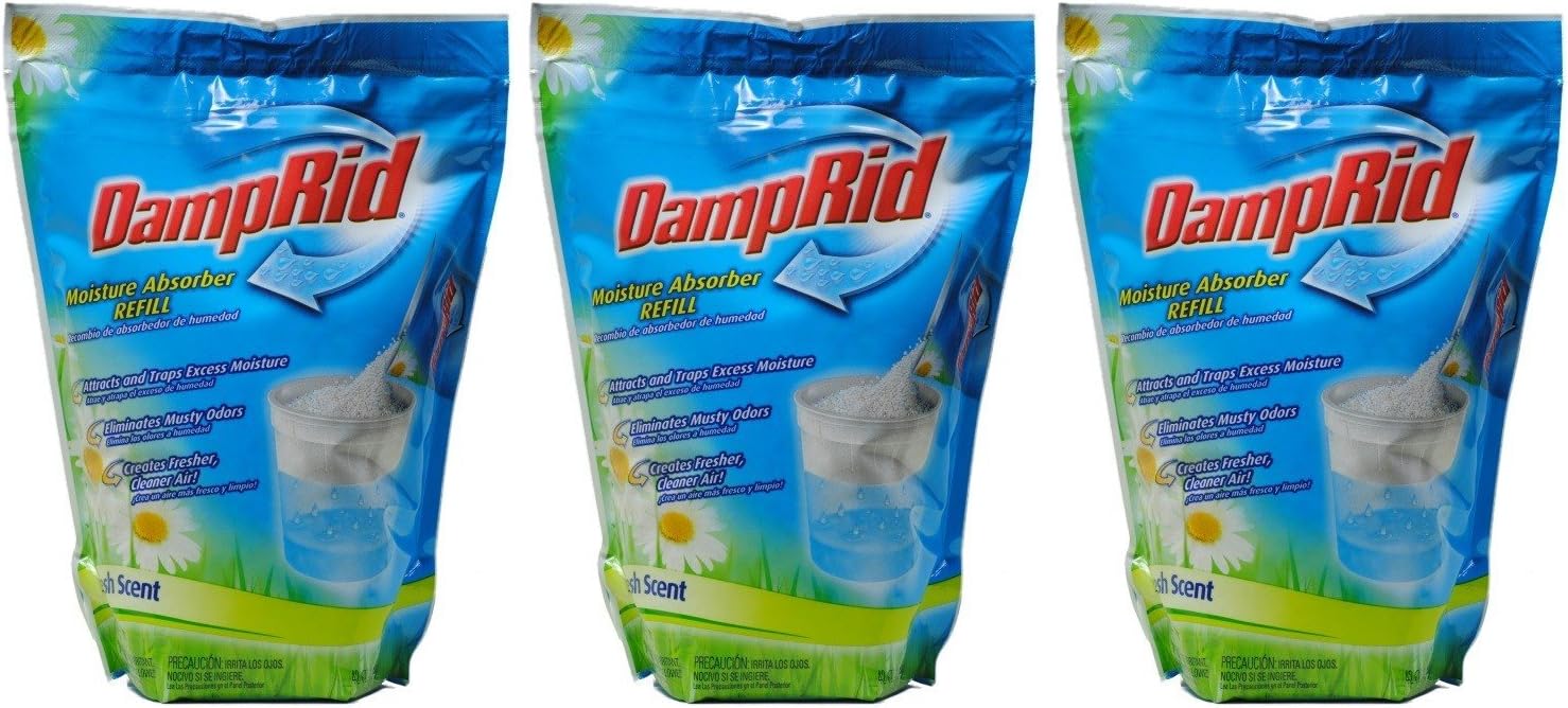 DampRid Moisture Absorber 42oz Refill Bag Fresh Scent (Pack