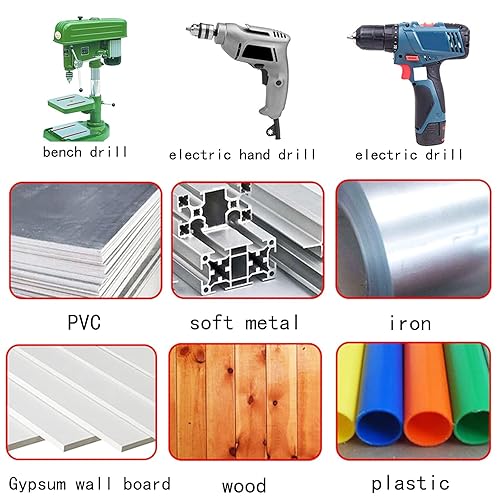 Miniatura 6 de Sipery Sierra de agujero de 4.331 in4.33 pulgadas, herramienta de perforación bimetálica con broca giratoria, sierra de uso general para tableros de