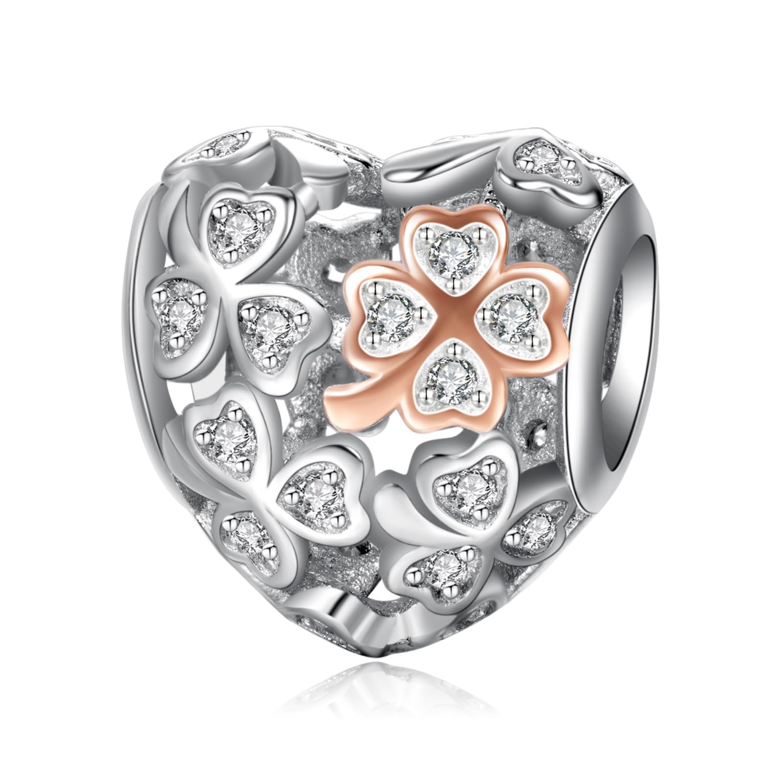 Rimgoris 925 Sterling Silber Charm für Damenarmbänder LIEBE Valentinstag Ewige Liebe Clip Sicherheit kette Baumeln Charms Geschenke