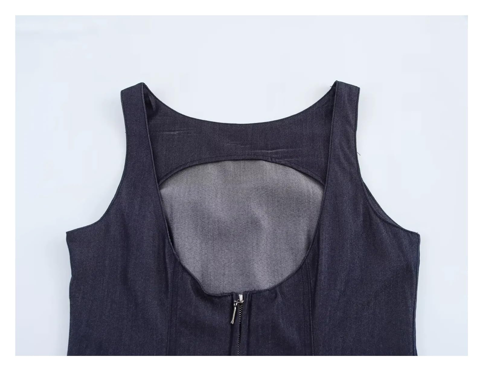 Abiti da Tennis per Donna Vestito Aderente a Strati Decorativo Senza Schienale da Donna, Primavera ed Estate(L)