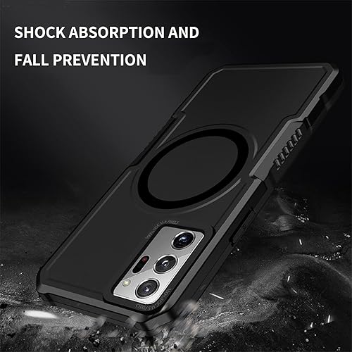 Miniatura 3 de Funda magnética para Galaxy Note 20 Ultra compatible con Magsafe Funda híbrida resistente resistente de alto impacto a prueba de golpes, funda
