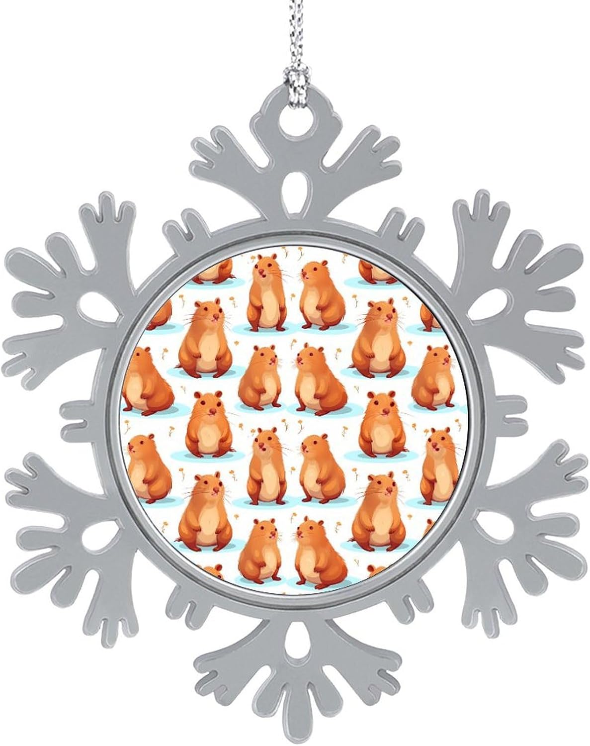 Dinosaur Personalized Christmas Snowflake Ornaments Custom Xmas Tree Hanging Decoration for Party Holiday