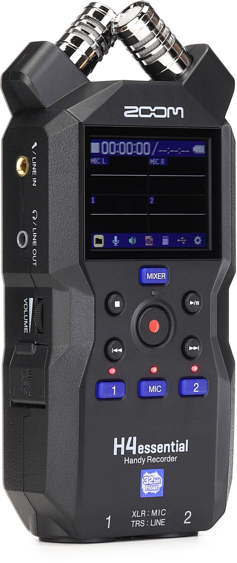 Zoom H4 Essential Handheld Recorder for Musicians Podcasters Filmmakers with Stereo Microphones 2 XLR TRS Inputs 4 Tracks