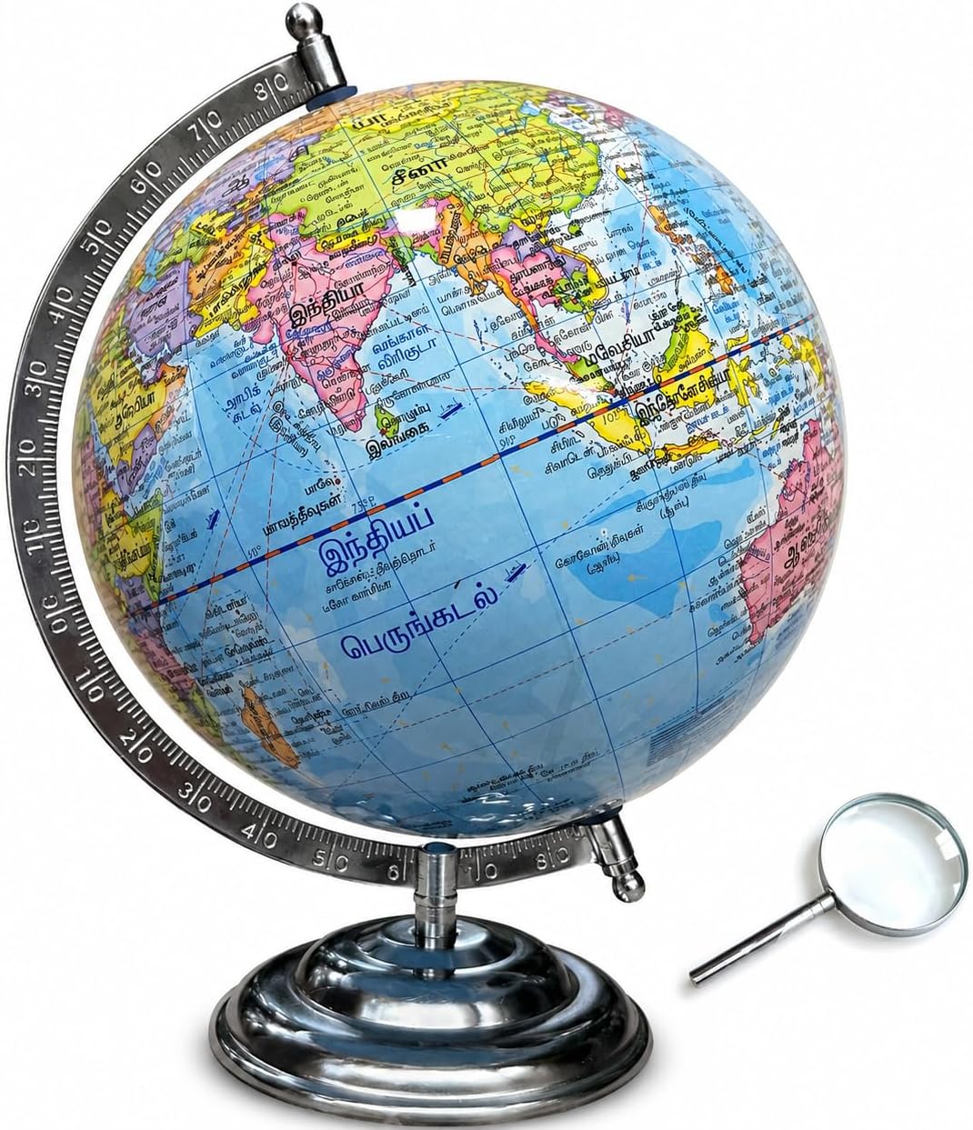 Educational World Globe for students and Teachers (GD-TAMIL, 8 Inch Dia)