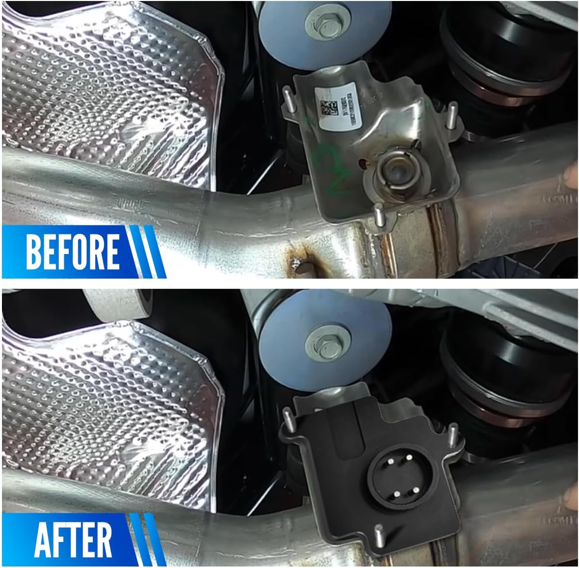 Canitu Aluminum Active Exhaust Replacement/Simulator Replacement for Dodge Charger and Challenger 2015-2023 5.7L 6.2L (BLACK)